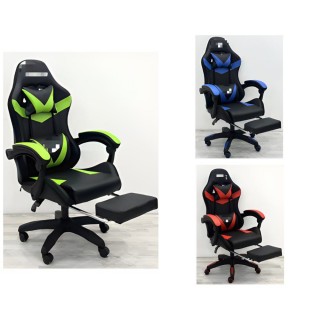 Кресло геймерское DJ 2319 с подножкой 